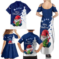 Norway Christmas Family Matching Summer Maxi Dress and Hawaiian Shirt with Nordic Gnome Santa White Tree and Snowflake - Wonder Print Shop