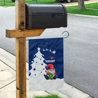 Norway Christmas Garden Flag with Nordic Gnome Santa White Tree and Snowflake - Wonder Print Shop