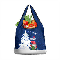 Norway Christmas Grocery Bag with Nordic Gnome Santa White Tree and Snowflake - Wonder Print Shop