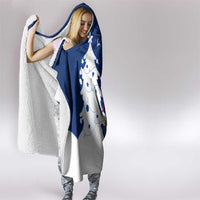 Norway Christmas Hooded Blanket with Nordic Gnome Santa White Tree and Snowflake - Wonder Print Shop