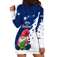 Norway Christmas Hoodie Dress with Nordic Gnome Santa White Tree and Snowflake - Wonder Print Shop