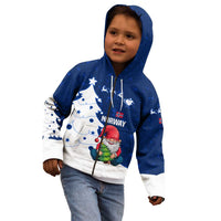 Norway Christmas Kid Hoodie with Nordic Gnome Santa White Tree and Snowflake - Wonder Print Shop