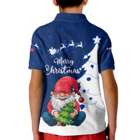 Norway Christmas Kid Polo Shirt with Nordic Gnome Santa White Tree and Snowflake - Wonder Print Shop