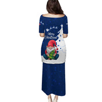 Norway Christmas Puletasi with Nordic Gnome Santa White Tree and Snowflake - Wonder Print Shop