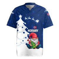 Norway Christmas Rugby Jersey with Nordic Gnome Santa White Tree and Snowflake - Wonder Print Shop