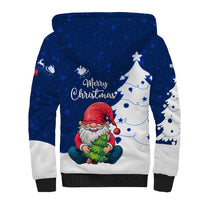 Norway Christmas Sherpa Hoodie with Nordic Gnome Santa White Tree and Snowflake - Wonder Print Shop