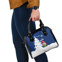 Norway Christmas Shoulder Handbag with Nordic Gnome Santa White Tree and Snowflake - Wonder Print Shop