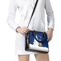 Norway Christmas Shoulder Handbag with Nordic Gnome Santa White Tree and Snowflake - Wonder Print Shop