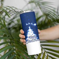 Norway Christmas Skinny Tumbler with Nordic Gnome Santa White Tree and Snowflake - Wonder Print Shop