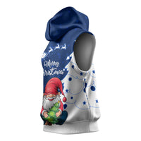 Norway Christmas Sleeveless Hoodie with Nordic Gnome Santa White Tree and Snowflake - Wonder Print Shop