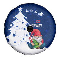Norway Christmas Spare Tire Cover with Nordic Gnome Santa White Tree and Snowflake - Wonder Print Shop