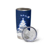 Norway Christmas Tumbler Cup with Nordic Gnome Santa White Tree and Snowflake - Wonder Print Shop