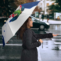 Norway Christmas Umbrella with Nordic Gnome Santa White Tree and Snowflake - Wonder Print Shop