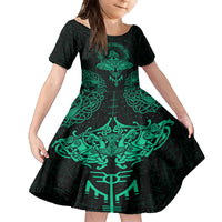 Viking Kid Short Sleeve Dress Valhalla's Eternal Glory - Wonder Print Shop