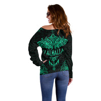 Viking Off Shoulder Sweater Valhalla's Eternal Glory - Wonder Print Shop