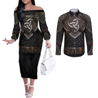 legendary-viking-armor-couples-matching-off-the-shoulder-long-sleeve-dress-and-long-sleeve-button-shirts-triple-horn-saga