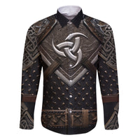 Legendary Viking Armor Family Matching Long Sleeve Bodycon Dress and Hawaiian Shirt Triple Horn Saga - Wonder Print Shop