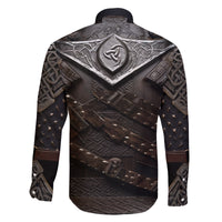 Legendary Viking Armor Family Matching Long Sleeve Bodycon Dress and Hawaiian Shirt Triple Horn Saga - Wonder Print Shop