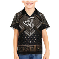 Legendary Viking Armor Family Matching Mermaid Dress and Hawaiian Shirt Triple Horn Saga - Wonder Print Shop