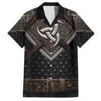 Legendary Viking Armor Family Matching Off Shoulder Long Sleeve Dress and Hawaiian Shirt Triple Horn Saga - Wonder Print Shop
