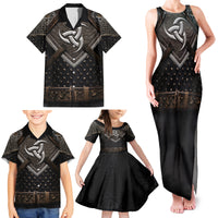 Legendary Viking Armor Family Matching Tank Maxi Dress and Hawaiian Shirt Triple Horn Saga - Wonder Print Shop