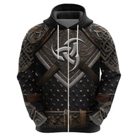 Legendary Viking Armor Hoodie Triple Horn Saga - Wonder Print Shop