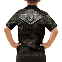 Legendary Viking Armor Kid Hawaiian Shirt Triple Horn Saga - Wonder Print Shop