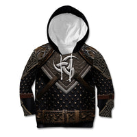 Legendary Viking Armor Kid Hoodie Triple Horn Saga - Wonder Print Shop