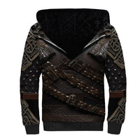 Legendary Viking Armor Sherpa Hoodie Triple Horn Saga - Wonder Print Shop