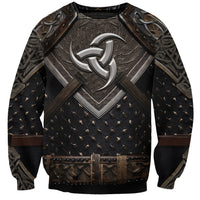 Legendary Viking Armor Sweatshirt Triple Horn Saga - Wonder Print Shop