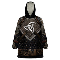 Legendary Viking Armor Wearable Blanket Hoodie Triple Horn Saga - Wonder Print Shop