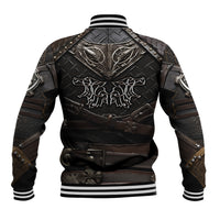 Viking Warrior Armor Baseball Jacket Fenrir Wolf Symbol - Wonder Print Shop