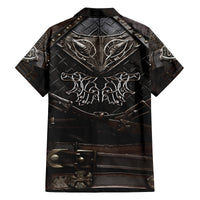 Viking Warrior Armor Family Matching Long Sleeve Bodycon Dress and Hawaiian Shirt Fenrir Wolf Symbol - Wonder Print Shop