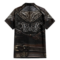 Viking Warrior Armor Family Matching Mermaid Dress and Hawaiian Shirt Fenrir Wolf Symbol - Wonder Print Shop