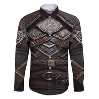 Viking Warrior Armor Family Matching Puletasi Dress and Hawaiian Shirt Fenrir Wolf Symbol - Wonder Print Shop