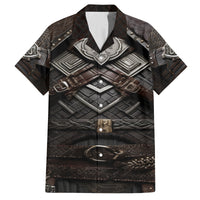 Viking Warrior Armor Family Matching Summer Maxi Dress and Hawaiian Shirt Fenrir Wolf Symbol - Wonder Print Shop