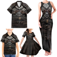 Viking Warrior Armor Family Matching Tank Maxi Dress and Hawaiian Shirt Fenrir Wolf Symbol - Wonder Print Shop