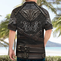 Viking Warrior Armor Hawaiian Shirt Fenrir Wolf Symbol - Wonder Print Shop