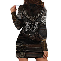 Viking Warrior Armor Hoodie Dress Fenrir Wolf Symbol - Wonder Print Shop