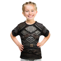 Viking Warrior Armor Kid T Shirt Fenrir Wolf Symbol - Wonder Print Shop