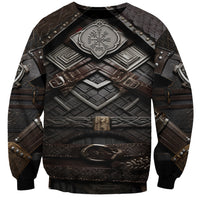 Viking Warrior Armor Sweatshirt Fenrir Wolf Symbol - Wonder Print Shop