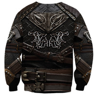 Viking Warrior Armor Sweatshirt Fenrir Wolf Symbol - Wonder Print Shop