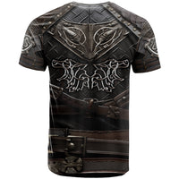 Viking Warrior Armor T Shirt Fenrir Wolf Symbol - Wonder Print Shop