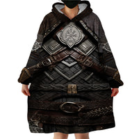 Viking Warrior Armor Wearable Blanket Hoodie Fenrir Wolf Symbol - Wonder Print Shop
