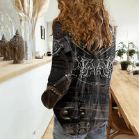 Viking Warrior Armor Women Casual Shirt Fenrir Wolf Symbol - Wonder Print Shop