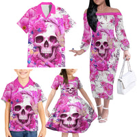 In My Next Life I Want To Be The Karma Fairy Family Matching Off Shoulder Long Sleeve Dress and Hawaiian Shirt - Wonder Print Shop