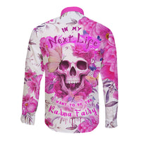 In My Next Life I Want To Be The Karma Fairy Long Sleeve Button Shirt - Wonder Print Shop