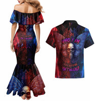 I am Who I Am Your Approval Isn't Needed Couples Matching Mermaid Dress and Hawaiian Shirt - Wonder Print Shop