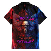 I am Who I Am Your Approval Isn't Needed Family Matching Off Shoulder Short Dress and Hawaiian Shirt - Wonder Print Shop