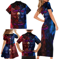 I am Who I Am Your Approval Isn't Needed Family Matching Short Sleeve Bodycon Dress and Hawaiian Shirt - Wonder Print Shop